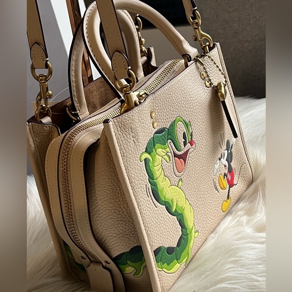 💰SOLD - CH461 - Disney X Coach Rogue 25 with Mickey Mouse and Caterpillar - Picture 2 of 16
